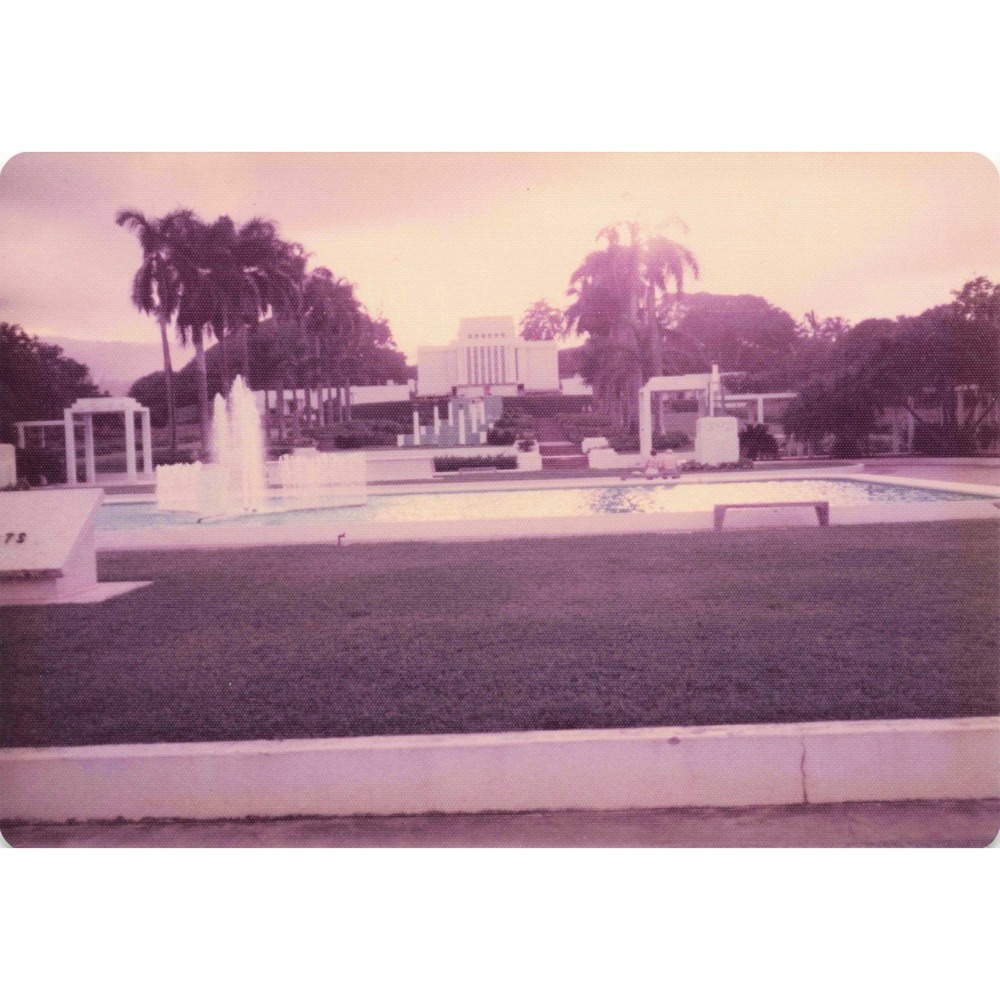 Vintage 1970s Laie Hawaii Temple Oahu Dusk Scenic Photos Lot of 3 - Picture 1 of 3